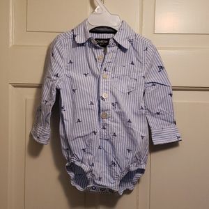 Boy's shark onsie, 12 months, osh kosh
